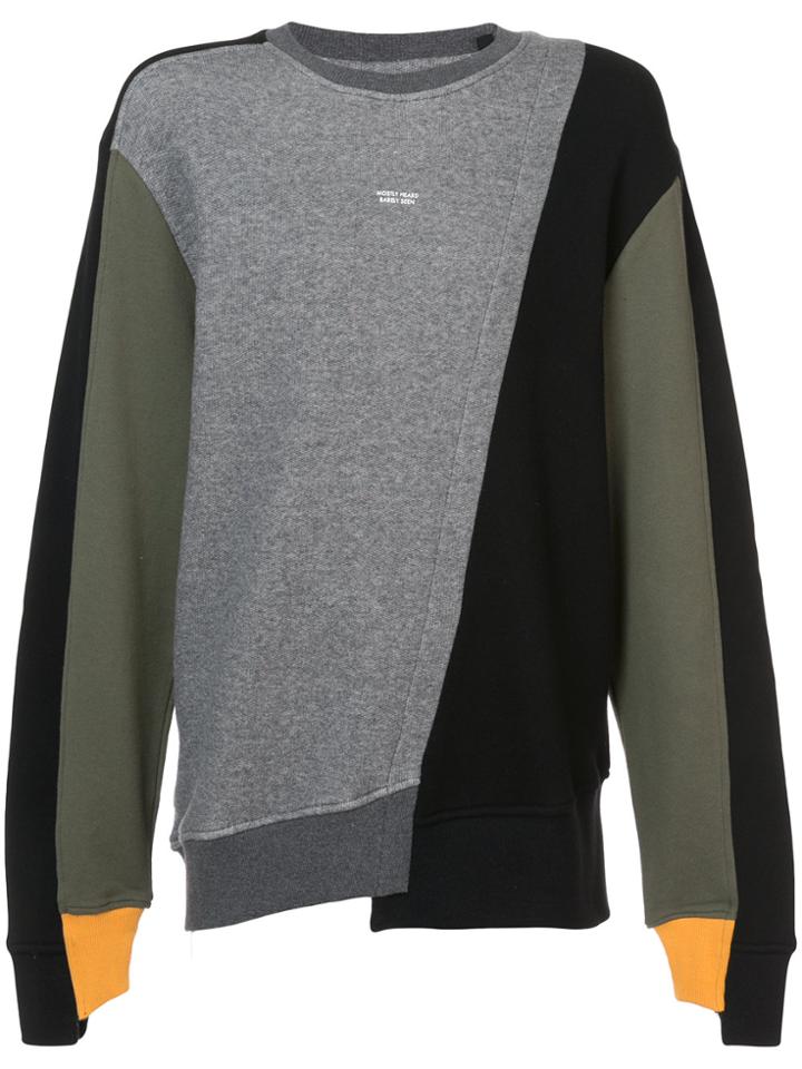 Mostly Heard Rarely Seen Colour Block Sweatshirt - Grey
