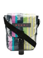 Marni Glossy Striped Shoulder Bag - Pink