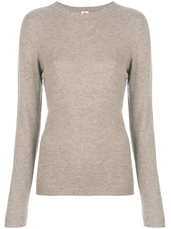 Bear Hug Round Neck Sweater - Nude & Neutrals