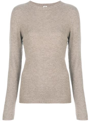 Bear Hug Round Neck Sweater - Nude & Neutrals