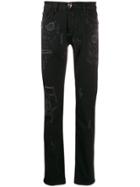Philipp Plein Straight Supreme Skull Jeans - Black