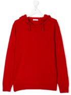 Paolo Pecora Kids Teen Knitted Hoodie - Red