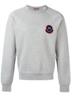 Moncler Smiley Logo Plaque Sweatshirt, Men's, Size: Xl, Grey, Cotton