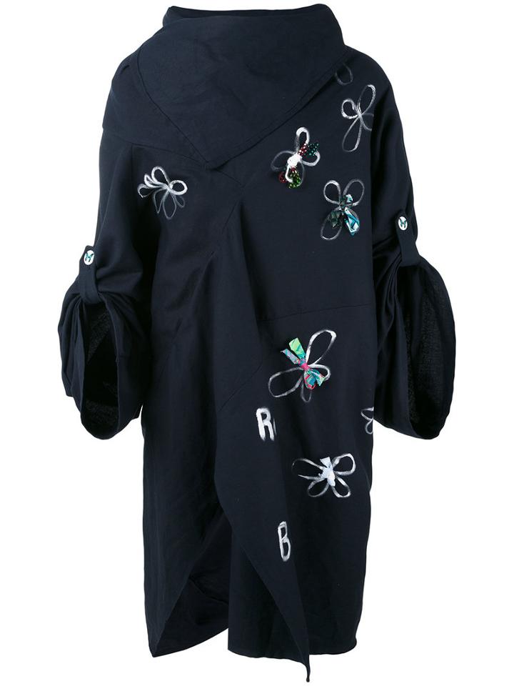 Bless - Printed Oversize Sweatshirt - Unisex - Cotton - One Size, Blue, Cotton