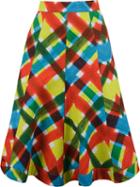 Isolda 'arco-íris' Godet Midi Skirt