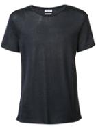 Deveaux Knitted T-shirt, Men's, Size: 3, Blue, Silk