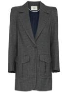Fendi Structured Mid Length Tweed Jacket - Grey