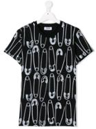 Moschino Kids Safety Pin Print T-shirt - Black