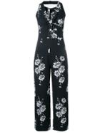 Mcq Alexander Mcqueen Floral Print Jumpsuit - Black