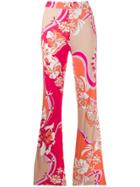 Emilio Pucci Floral Print Flared Trousers - Pink