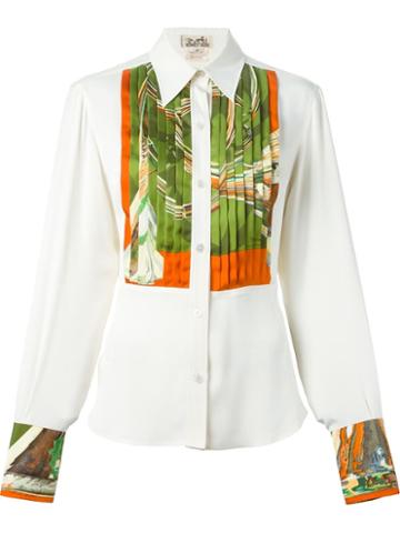 Hermès Vintage 'trompes De Chasse' Shirt, Women's, Nude/neutrals
