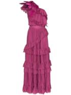 Johanna Ortiz God Of The Night Ruffle Dress - Pink