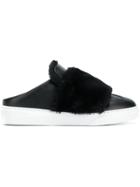 Hogan Fur Slip-on Sneakers - Black