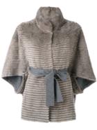 Liska - Belted Fur Jacket - Women - Mink Fur/cashmere - L, Nude/neutrals, Mink Fur/cashmere