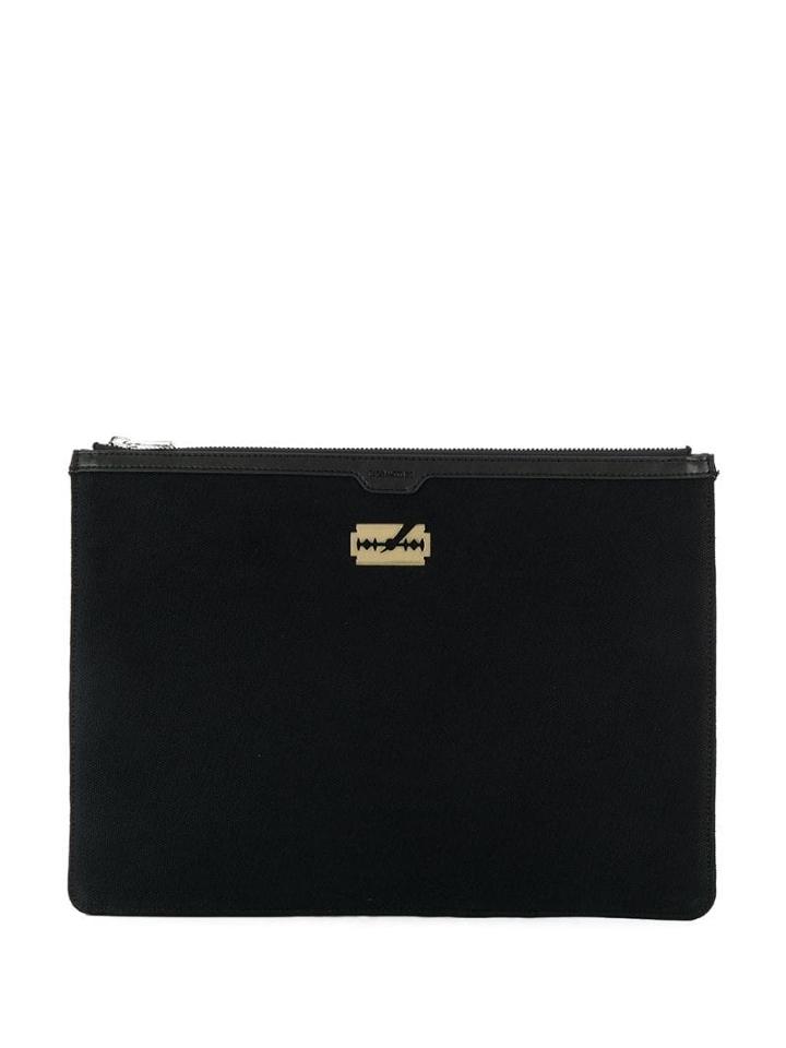 Zadig & Voltaire Logo Print Clutch - Black