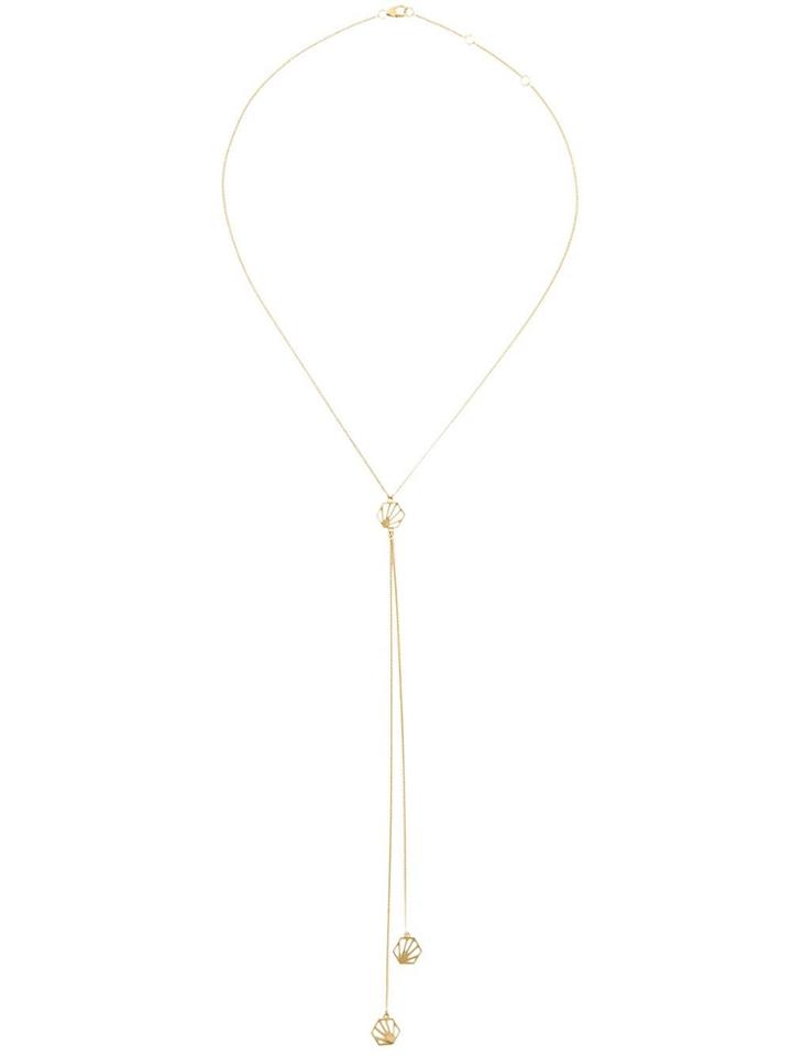 Rachel Jackson 'hexagon Lariat' Necklace - Metallic