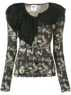 Jean Paul Gaultier Vintage Faces Printed Cardigan - Black