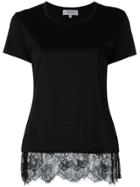 Carven Lace Trim T-shirt - Black
