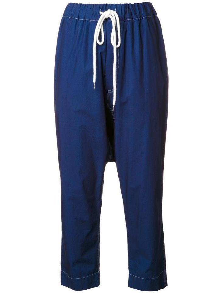 Bassike Drop Crotch Pants, Women's, Size: 10, Blue, Cotton
