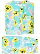 Chanel Pre-owned Floral Cropped Top - Blue