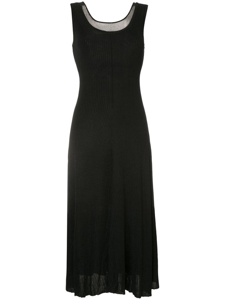 Proenza Schouler Ribbed Open Back Dress - Black