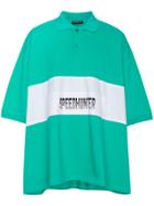 Balenciaga 'speedhunter' Oversized Polo Shirt - Green