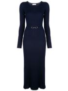 Gabriela Hearst Fitted Ribbed Dress - Blue