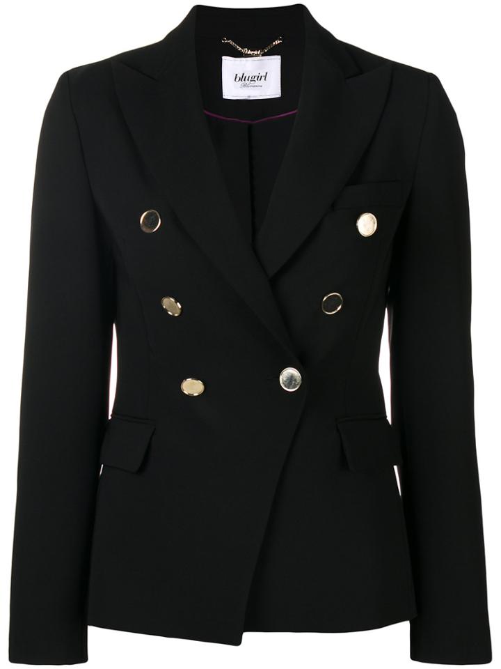 Blugirl Peaked Lapels Double-breasted Blazer - Black