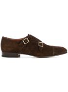 Santoni Vintage Doppel Monk Shoes - Brown