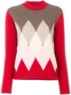 Ballantyne Triangular Knit Sweater - Red