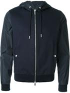 Moncler Hooded Sports Jacket, Men's, Size: L, Blue, Cotton/polyamide