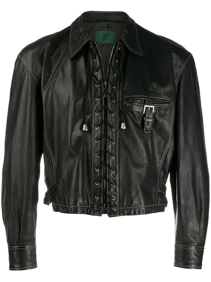 Jean Paul Gaultier Vintage 1990's Faux Leather Jacket - Black