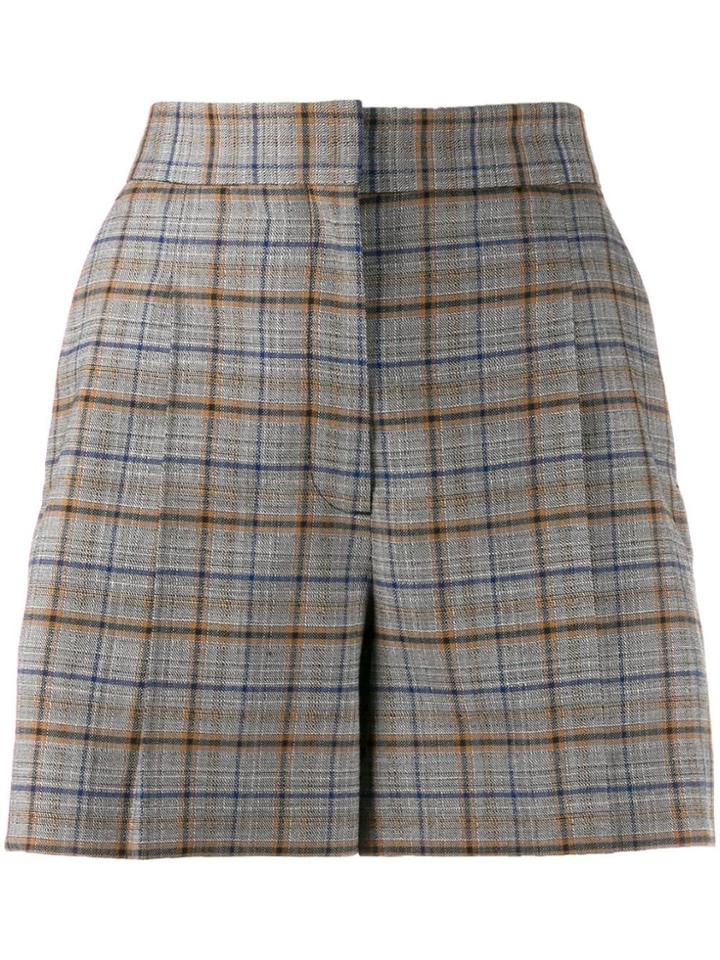 Sandro Paris Checked Pattern Shorts - Grey