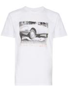 Languages Car Print Short Sleeve Cotton Shirt - White