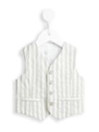 Il Gufo Striped Waistcoat, Infant Boy's, Size: 9 Mth, Nude/neutrals