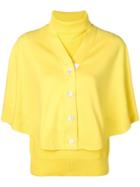 Sacai Cape-style Knitted Top - Yellow