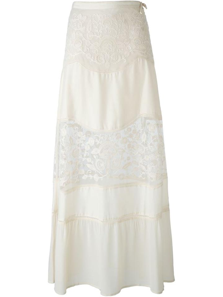 Twin-set Lace Panel Maxi Skirt