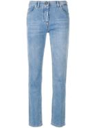 Versace Cropped Slim Fit Jeans - Blue