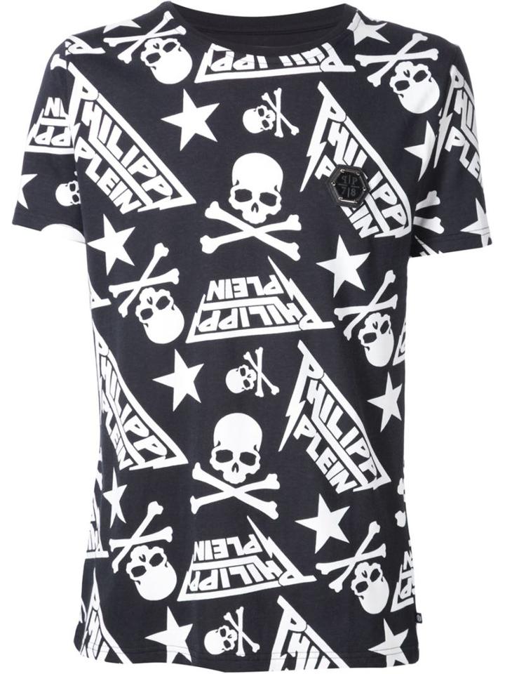 Philipp Plein 'plein' T-shirt, Men's, Size: Medium, Black, Cotton