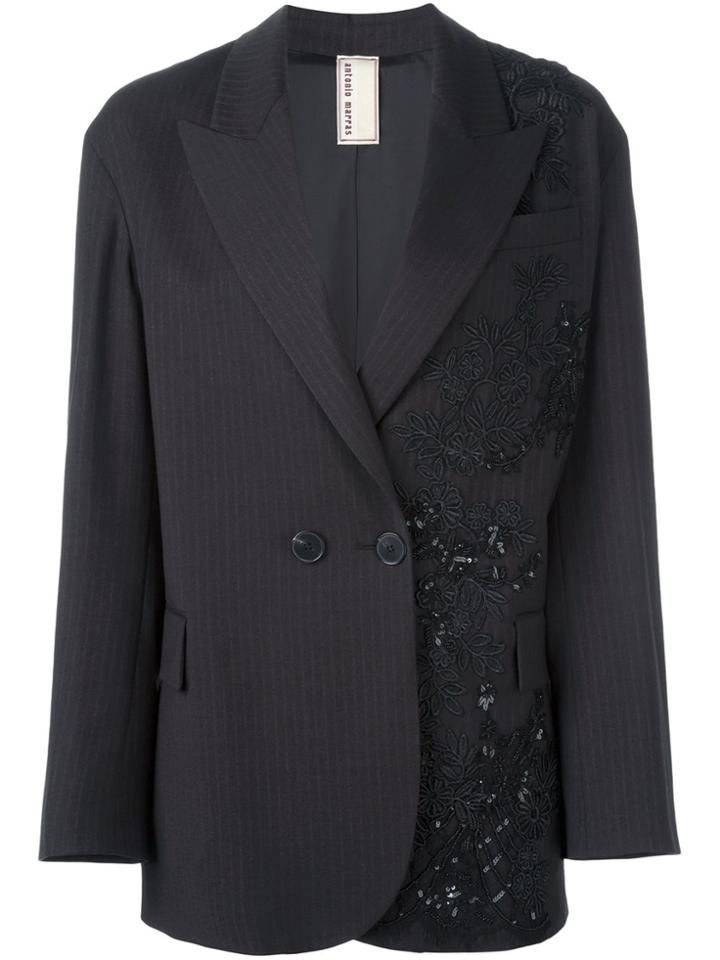Antonio Marras Patched Lace Blazer - Black