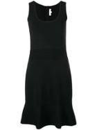 Michael Kors Collection Fluted Hem Dress - Black