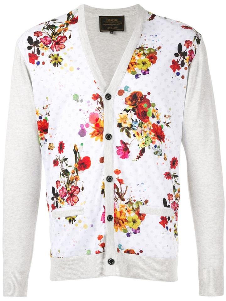 Loveless Floral Panel Cardigan - White