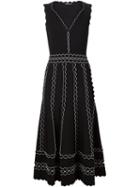 Alexander Mcqueen - Wavy Knit Dress - Women - Polyester/acetate/viscose - S, Black, Polyester/acetate/viscose