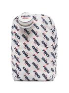 Fendi White, Blue And Red Fendi Mania Fila Logo Charm Backpack