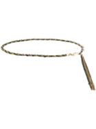 Rosantica Thin Chain Belt - Green