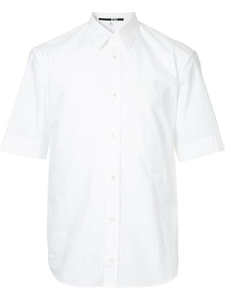 Mcq Alexander Mcqueen Back Belted Short Sleeve Shirt - White
