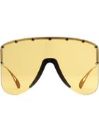 Gucci Eyewear Mask Sunglasses - Yellow