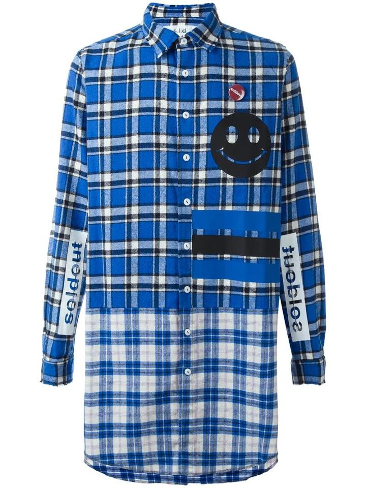 Sold Out Frvr Checked Shirt, Men's, Size: Large, Blue, Cotton/polyester/other Fibers