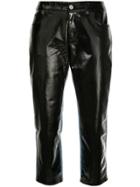 We11done Half-half Denim Trousers - Black