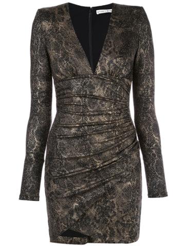 Alice+olivia Lace Fitted Dress - Gold